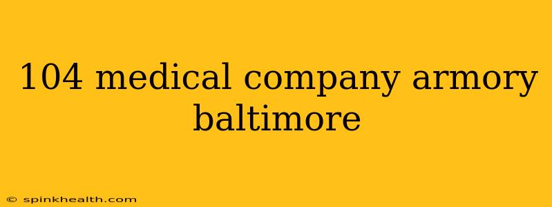 104 medical company armory baltimore