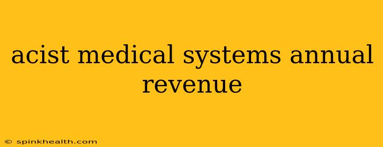 acist medical systems annual revenue