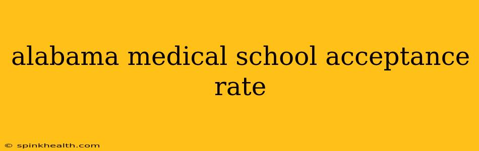 alabama medical school acceptance rate