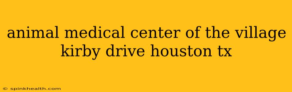 animal medical center of the village kirby drive houston tx