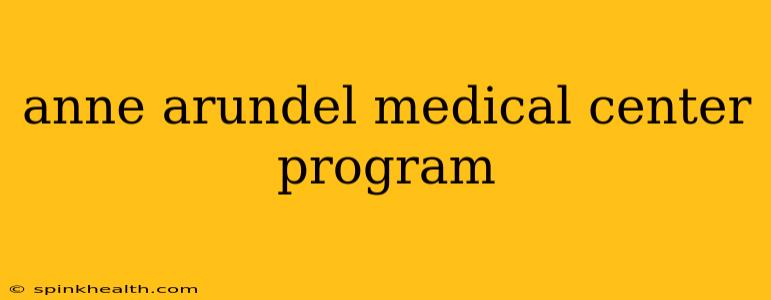 anne arundel medical center program