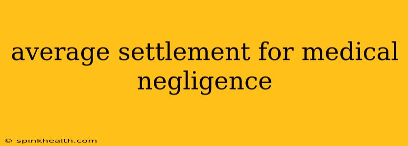 average settlement for medical negligence