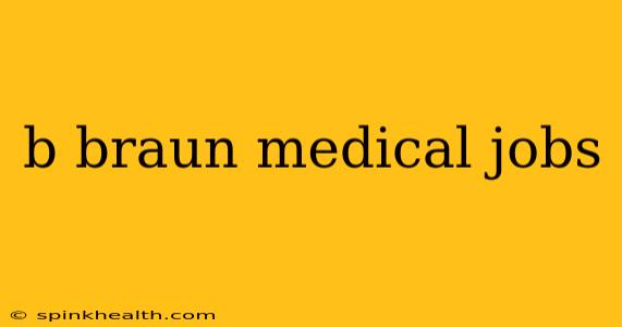 b braun medical jobs