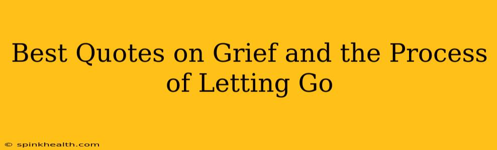 Best Quotes on Grief and the Process of Letting Go