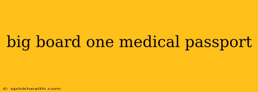 big board one medical passport
