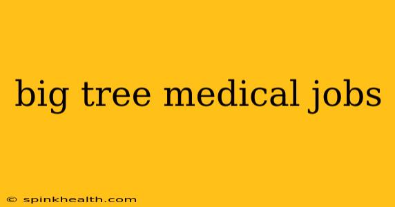 big tree medical jobs