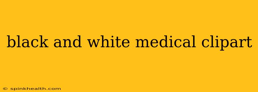 black and white medical clipart