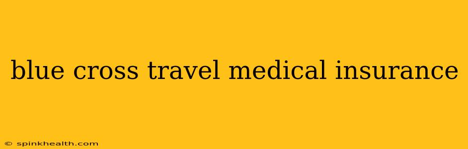 blue cross travel medical insurance