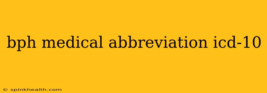 bph medical abbreviation icd-10