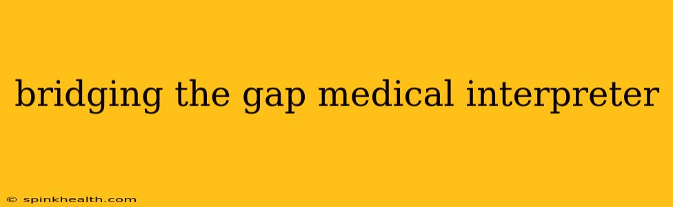 bridging the gap medical interpreter