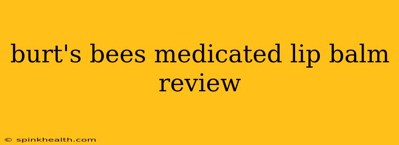 burt's bees medicated lip balm review