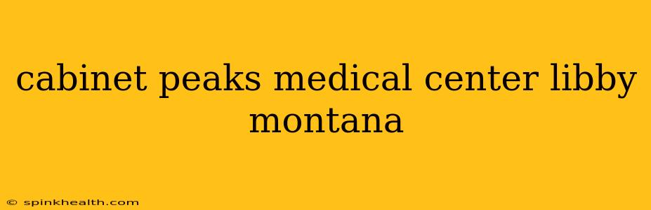 cabinet peaks medical center libby montana