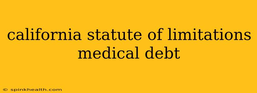 california statute of limitations medical debt