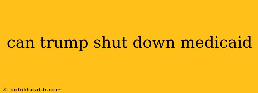 can trump shut down medicaid