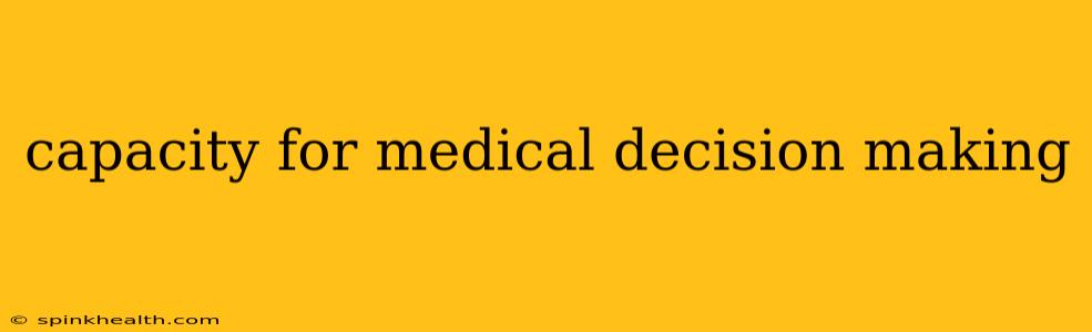 capacity for medical decision making
