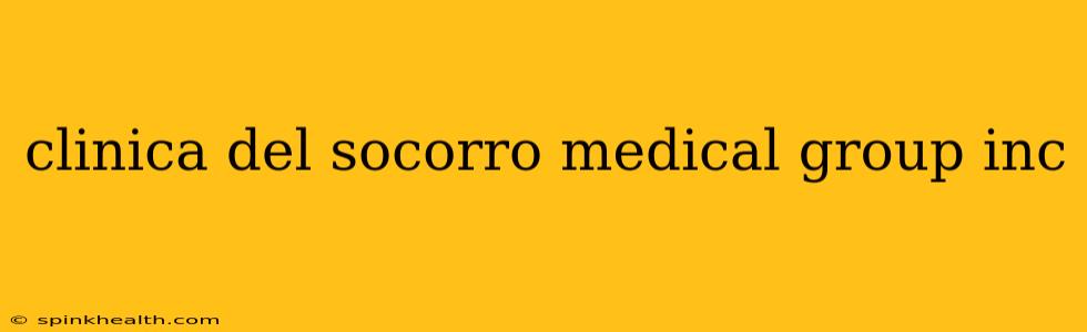 clinica del socorro medical group inc