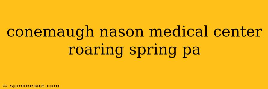 conemaugh nason medical center roaring spring pa