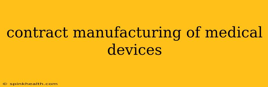 contract manufacturing of medical devices