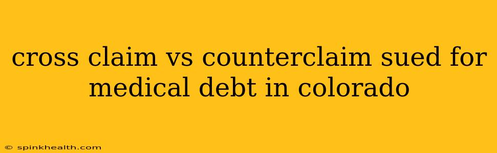 cross claim vs counterclaim sued for medical debt in colorado