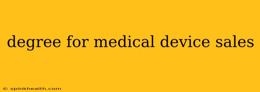 degree for medical device sales