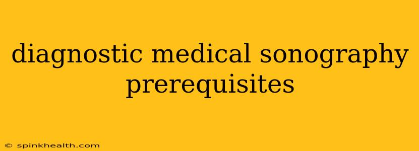diagnostic medical sonography prerequisites