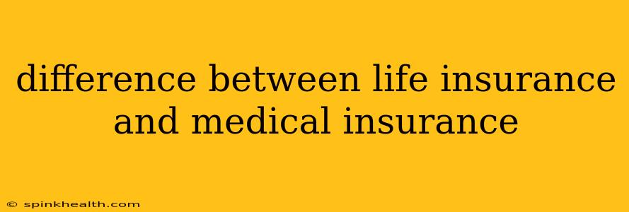 difference between life insurance and medical insurance