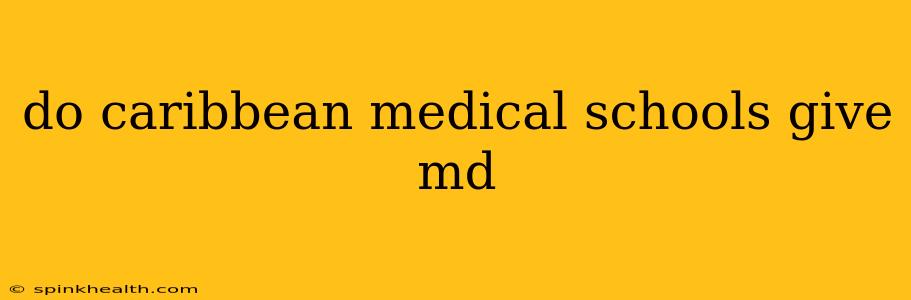 do caribbean medical schools give md
