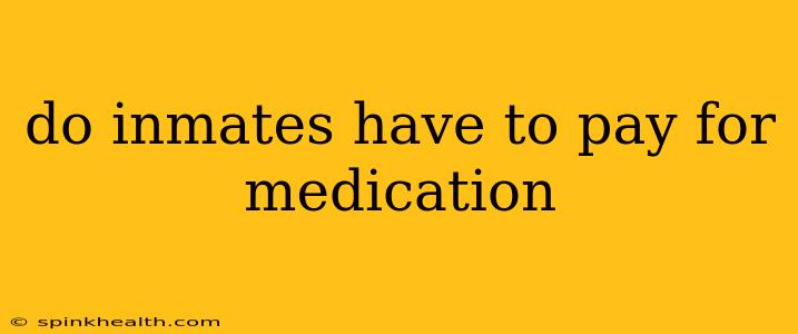 do inmates have to pay for medication