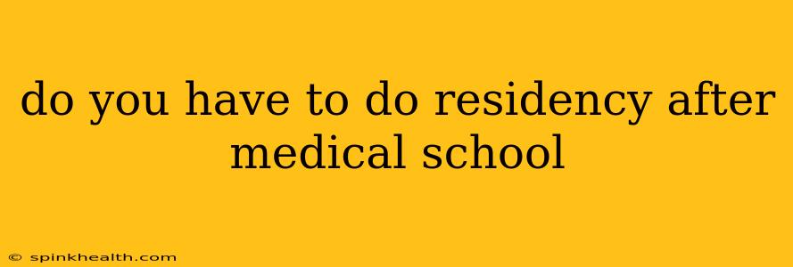do you have to do residency after medical school
