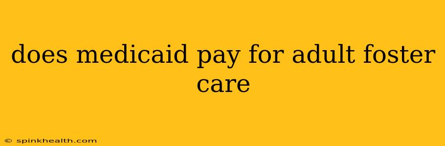 does medicaid pay for adult foster care