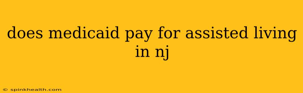 does medicaid pay for assisted living in nj