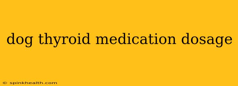 dog thyroid medication dosage