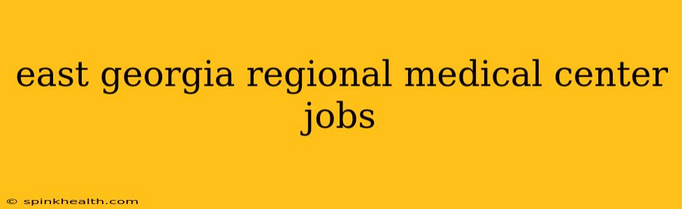 east georgia regional medical center jobs