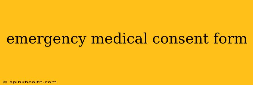 emergency medical consent form
