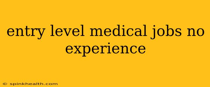 entry level medical jobs no experience