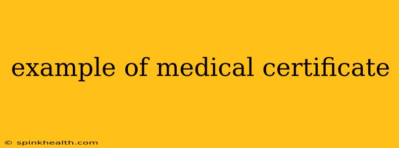 example of medical certificate