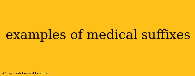 examples of medical suffixes