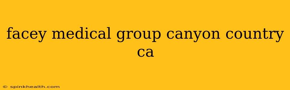 facey medical group canyon country ca