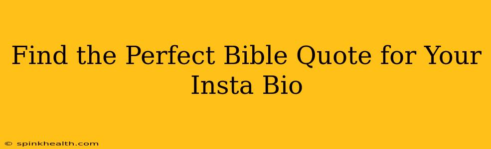 Find the Perfect Bible Quote for Your Insta Bio