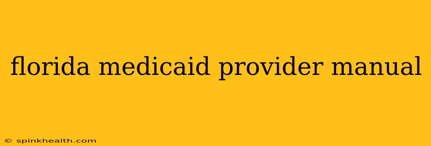 florida medicaid provider manual