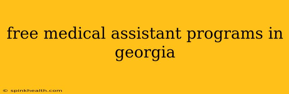 free medical assistant programs in georgia