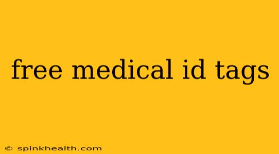 free medical id tags