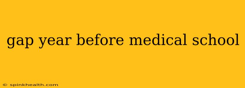 gap year before medical school