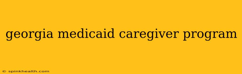 georgia medicaid caregiver program