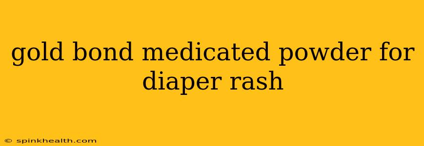 gold bond medicated powder for diaper rash
