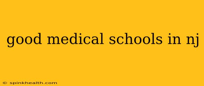 good medical schools in nj