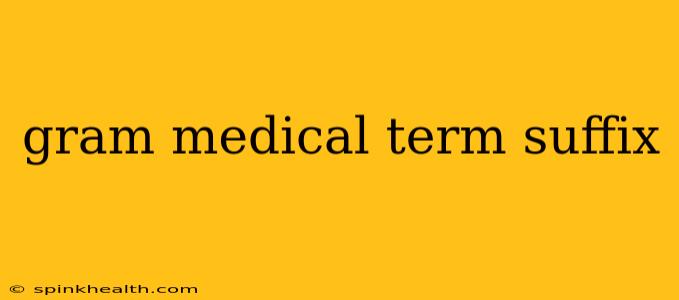 gram medical term suffix