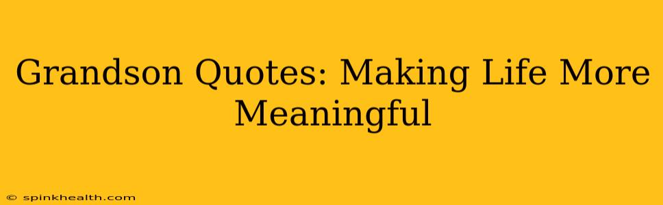 Grandson Quotes: Making Life More Meaningful