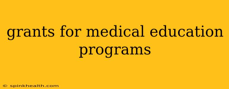 grants for medical education programs