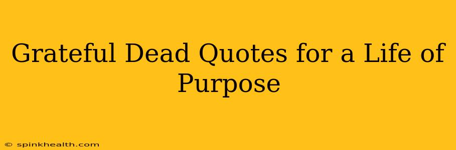 Grateful Dead Quotes for a Life of Purpose